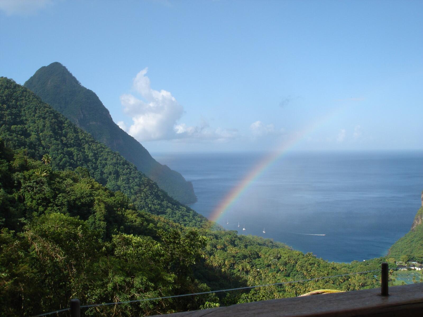 Illustrative accommodation photography for a fictional saint-lucia stay — illustrative style for Crescent Bay Residence