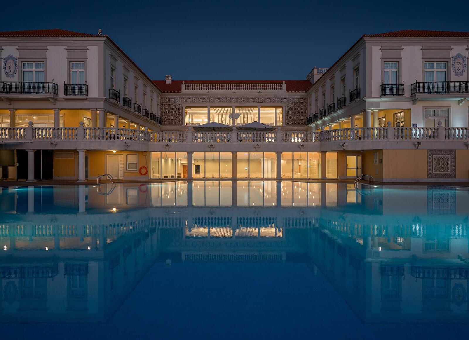 Illustrative accommodation photography for a fictional portugal stay — illustrative style for Sintra Garden Palace