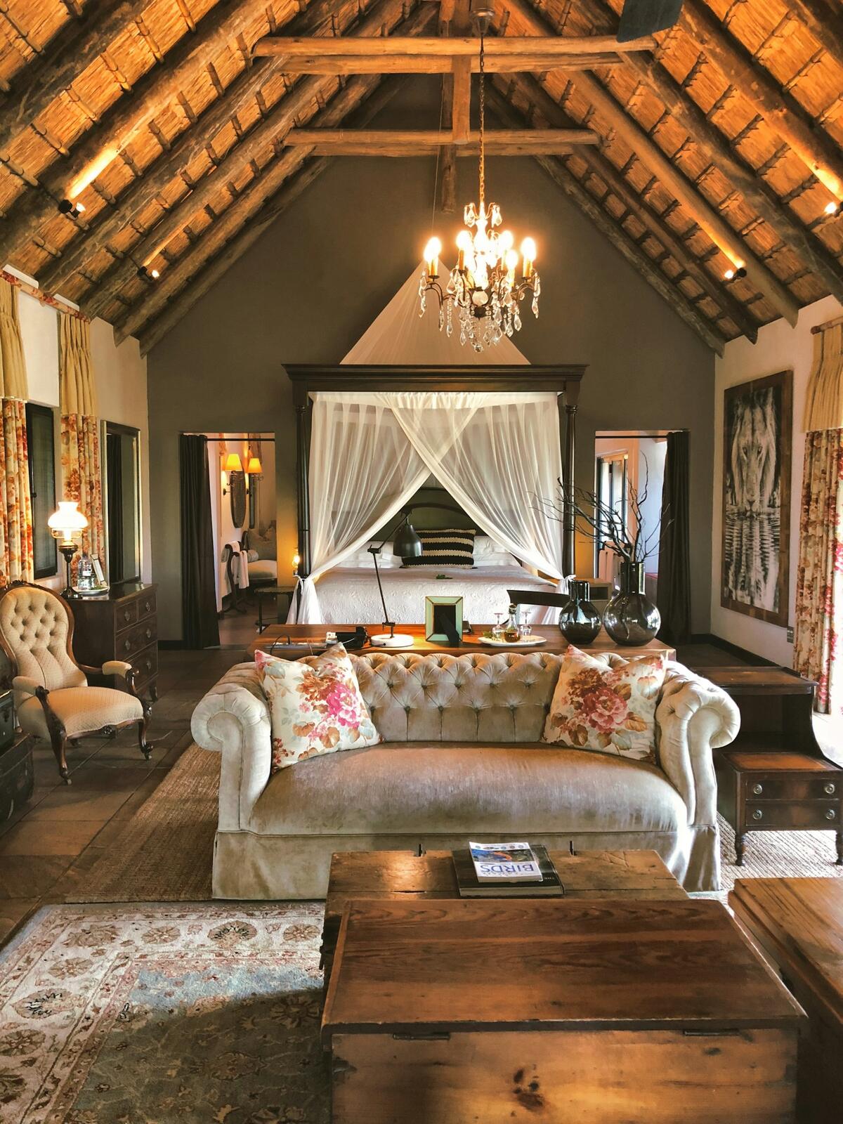 Sabi Sabi Earth Lodge interior — illustrative property style — illustrative style for Wild Acacia Lodge