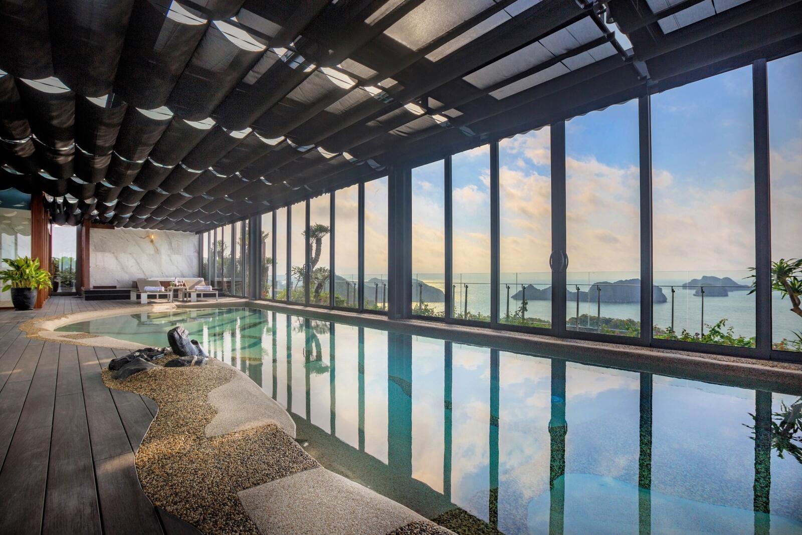 Illustrative accommodation photography for a fictional vietnam stay — illustrative style for Sapa Cloud Terrace