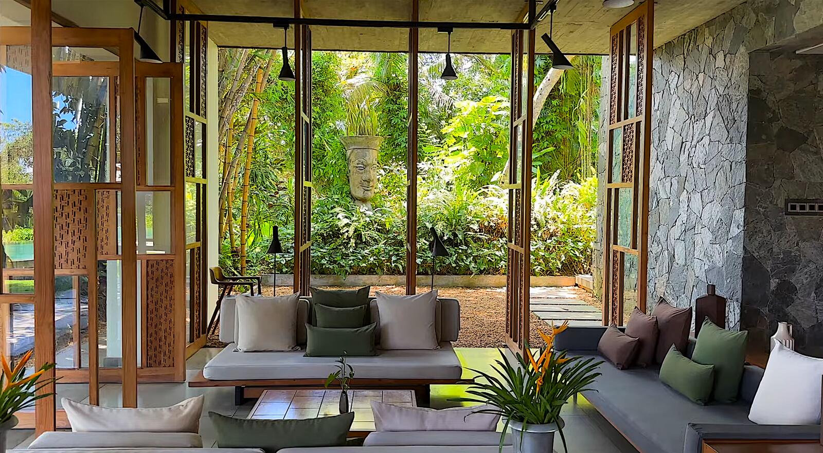 Illustrative accommodation photography for a fictional sri-lanka stay — illustrative style for Anuradha Courtyard Hotel