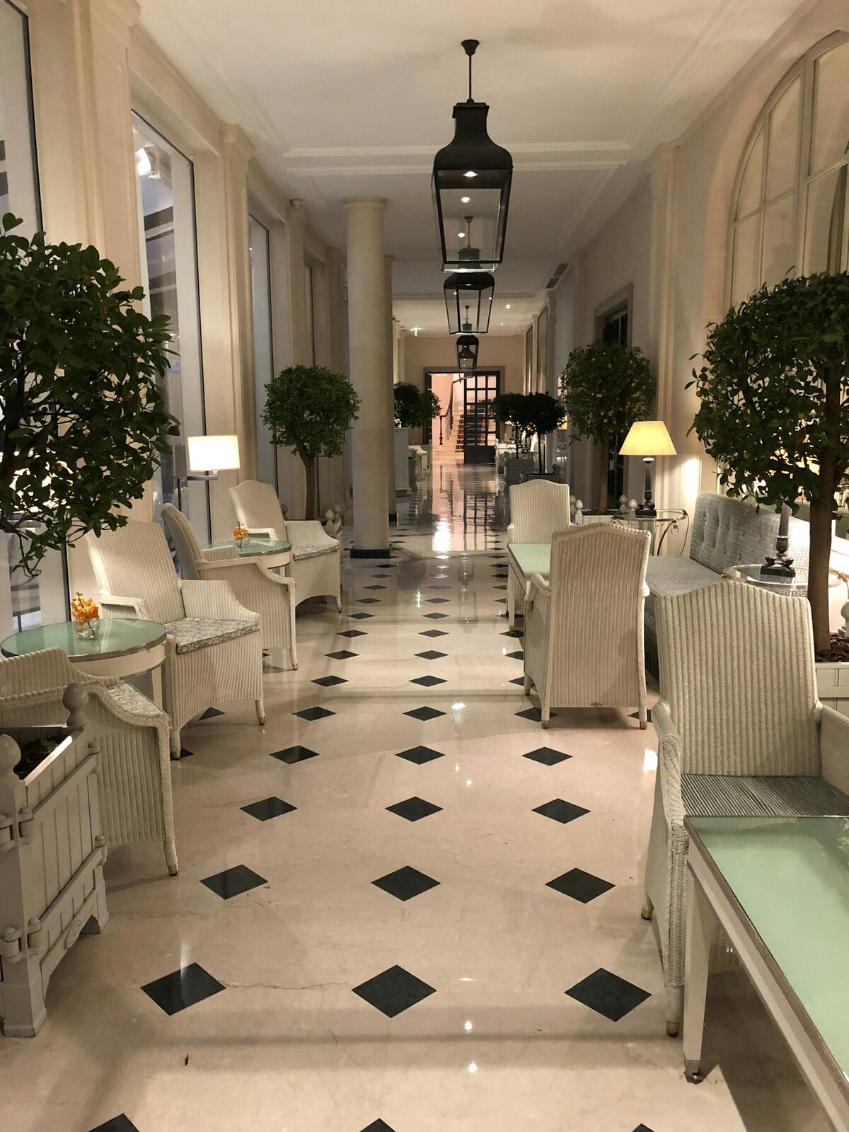 Le Bristol hotel lounge Paris — illustrative property style — illustrative style for Paris Atelier Rooms